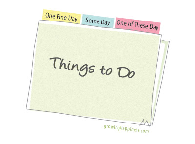 Things to do on a fine day list in a folder Things to do on a fine day list in a folder
